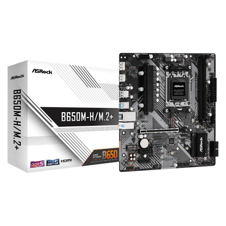 ASROCK B650M-H/M.2+ mATX AM5 DDR5
