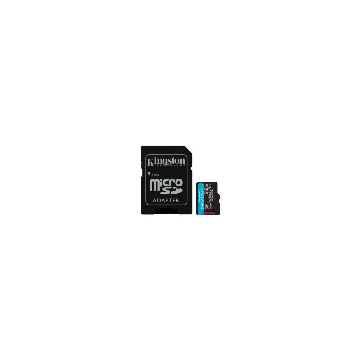 Kingston 512GB microSDXC Canvas Go Plus Gen4 200MB/s A2 U3 V30 Card + Adapter