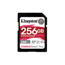 Kingston 256GB SDXC Canvas React Plus SDXC UHS-II 280R/150W U3 V60