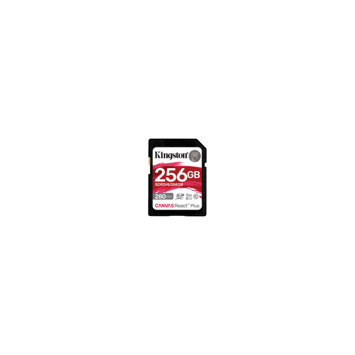 Kingston 256GB SDXC Canvas React Plus SDXC UHS-II 280R/150W U3 V60