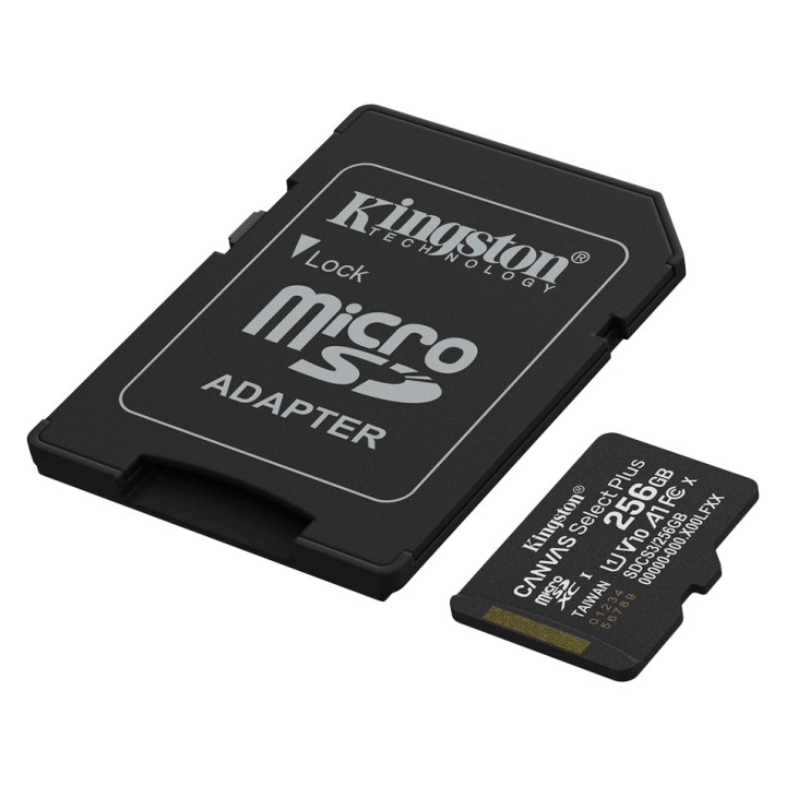 Kingston 256GB microSDXC Canvas Select Plus Gen3 150MB/s A1 Card + Adapter
