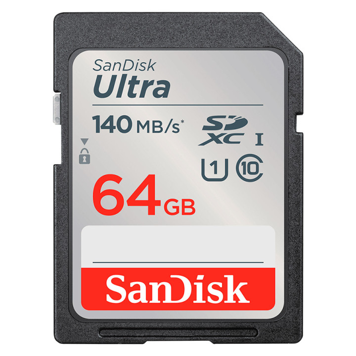 SANDISK Ultra 64GB SDXC Memory Card 140MB/s
