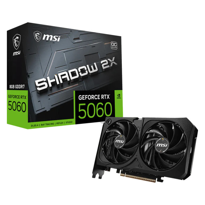 MSI Video Card NVIDIA GeForce RTX 5060 8G SHADOW 2X OC MAX