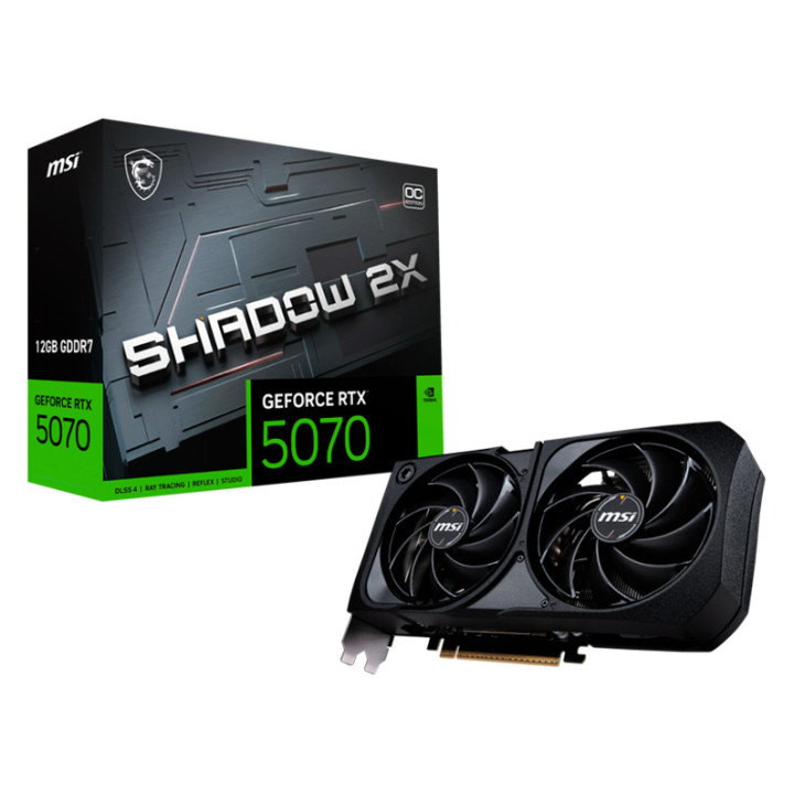 MSI Video Card Nvidia GeForce RTX 5070 12G SHADOW 2X OC