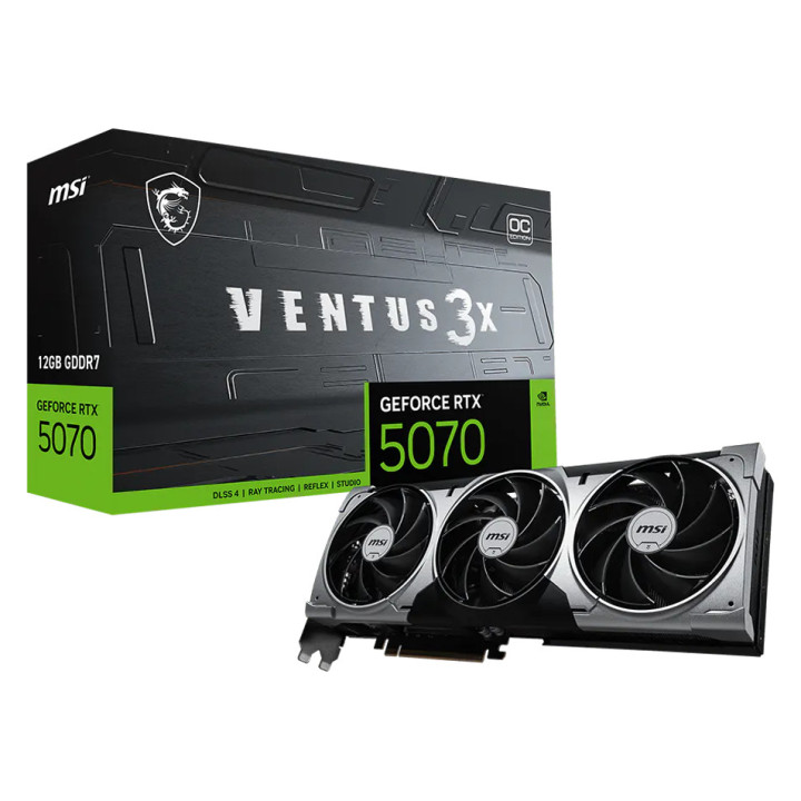 MSI Video Card Nvidia GeForce RTX 5070 12G VENTUS 3X OC