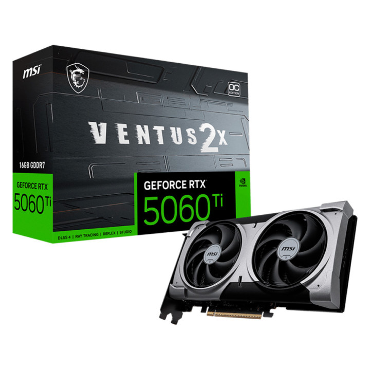 MSI Video Card NVIDIA GeForce RTX 5060 Ti 16G VENTUS 2X OC PLUS
