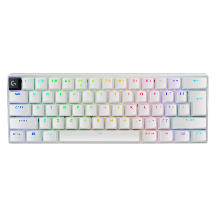 LOGITECH G PRO X 60 LIGHTSPEED Wireless Gaming Keyboard (Tactile) - WHITE - US INT'L - 2.4GHZ/BT - EMEA28-935 - TACTILE SWITCH