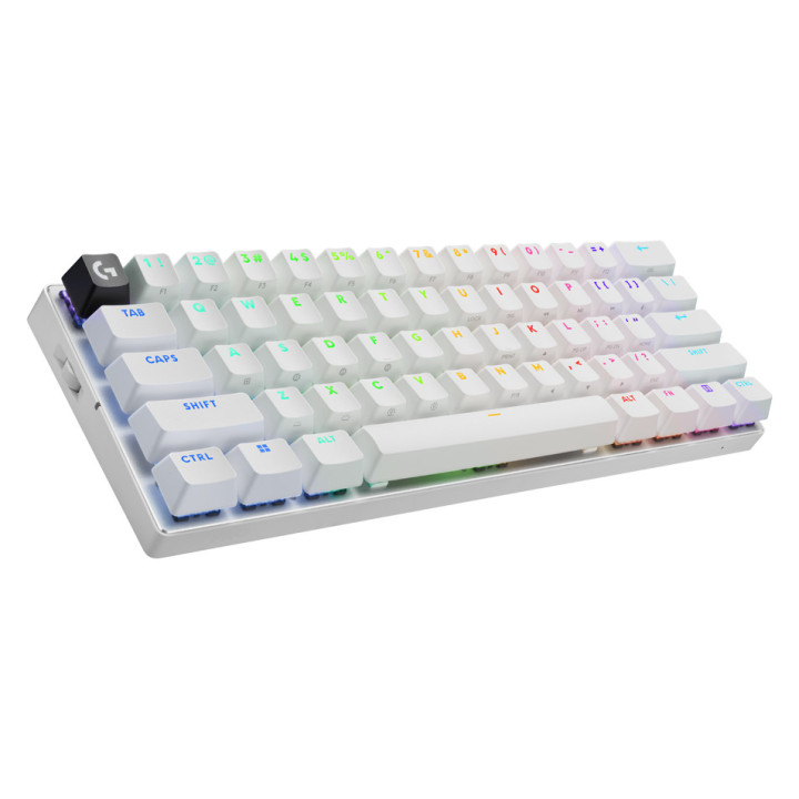 LOGITECH G PRO X 60 LIGHTSPEED Wireless Gaming Keyboard (Tactile) - WHITE - US INT'L - 2.4GHZ/BT - EMEA28-935 - TACTILE SWITCH