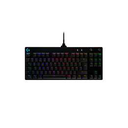 LOGITECH G PRO TKL Corded Mechanical Gaming Keyboard - BLACK - US INT'L - USB - CLICKY