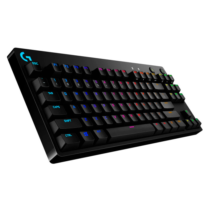 LOGITECH G PRO TKL Corded Mechanical Gaming Keyboard - BLACK - US INT'L - USB - CLICKY