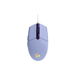 LOGITECH G102 LIGHTSYNC Corded Gaming Mouse - LILAC - USB - EER