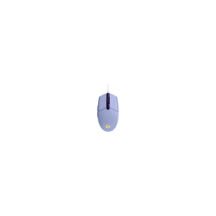 LOGITECH G102 LIGHTSYNC Corded Gaming Mouse - LILAC - USB - EER
