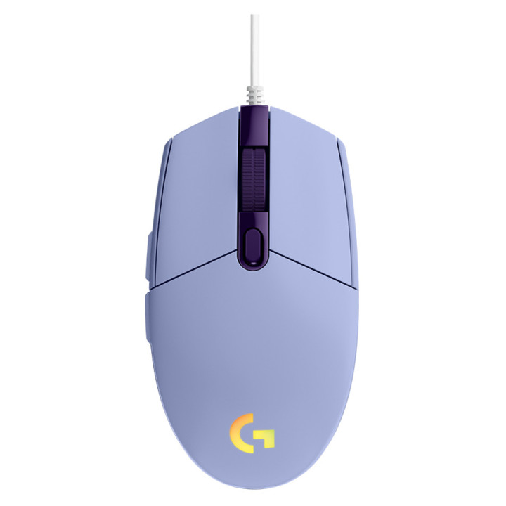 LOGITECH G102 LIGHTSYNC Corded Gaming Mouse - LILAC - USB - EER