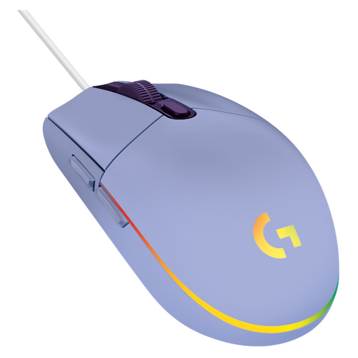 LOGITECH G102 LIGHTSYNC Corded Gaming Mouse - LILAC - USB - EER