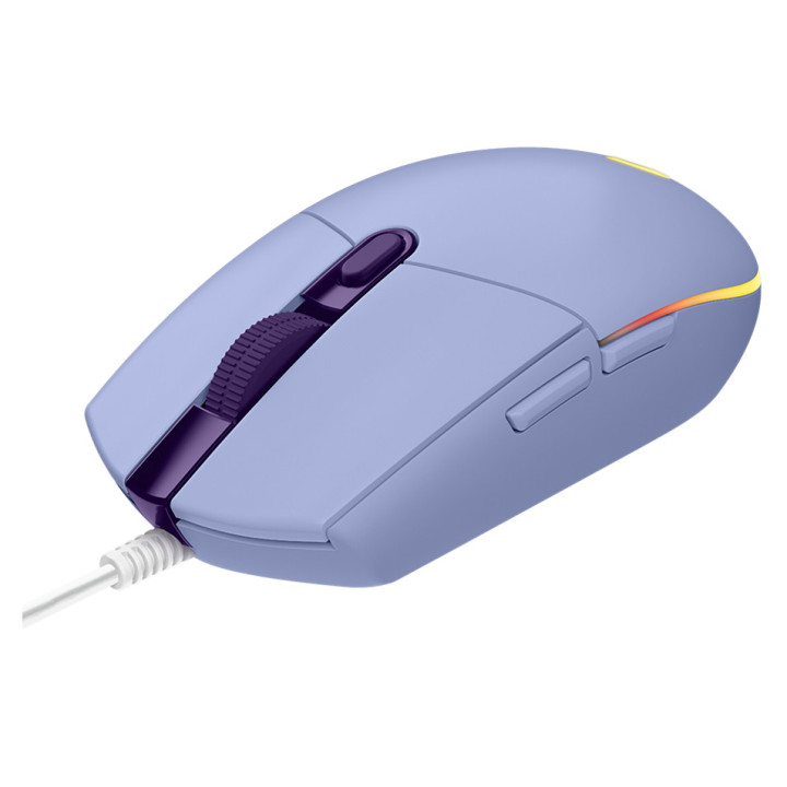 LOGITECH G102 LIGHTSYNC Corded Gaming Mouse - LILAC - USB - EER