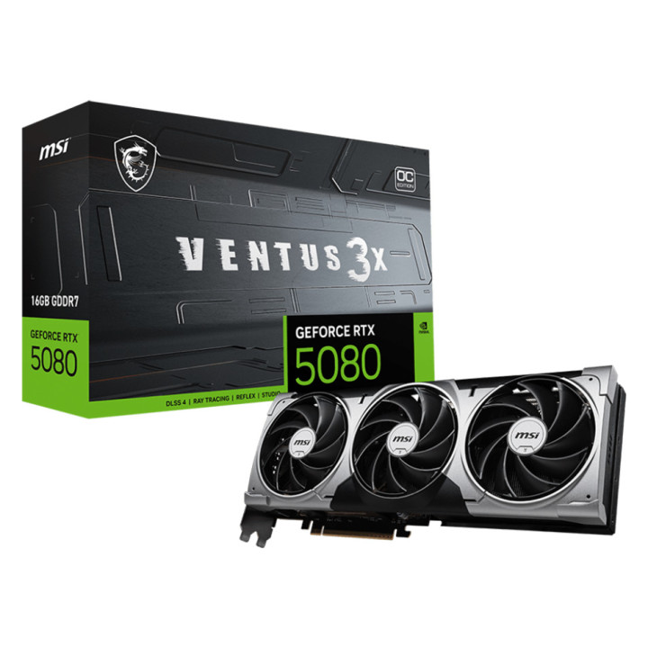 MSI Video Card Nvidia GeForce RTX 5080 16G VENTUS 3X OC