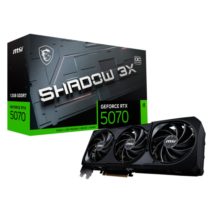 MSI Video Card Nvidia GeForce RTX 5070 12G SHADOW 3X OC