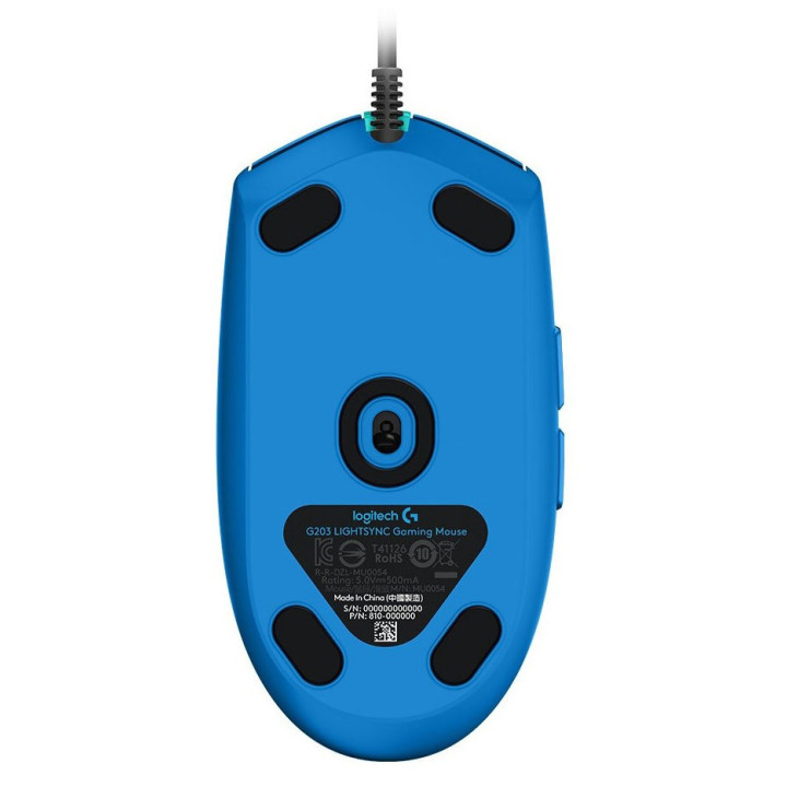 LOGITECH G203 LIGHTSYNC Corded Gaming Mouse - BLUE - USB