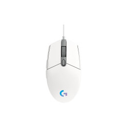 LOGITECH G102 LIGHTSYNC Corded Gaming Mouse - WHITE - USB - EER