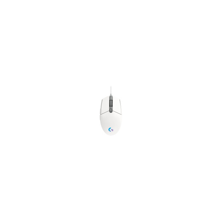 LOGITECH G102 LIGHTSYNC Corded Gaming Mouse - WHITE - USB - EER