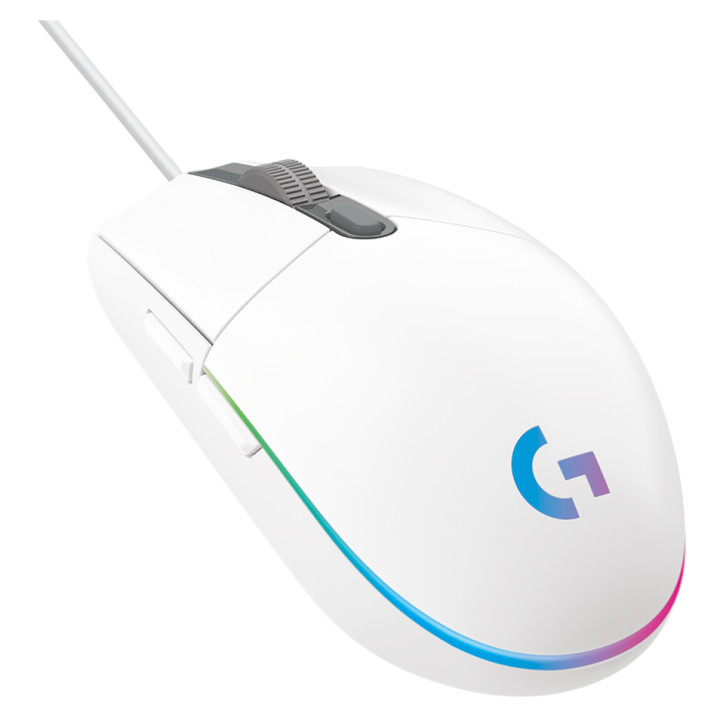 LOGITECH G102 LIGHTSYNC Corded Gaming Mouse - WHITE - USB - EER