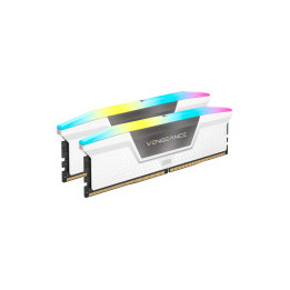 CORSAIR VENGEANCE RGB DDR5 32GB (2 x 16GB) DDR5 6400 CL32-40-40-84 1.40V Intel XMP & AMD EXPO - White
