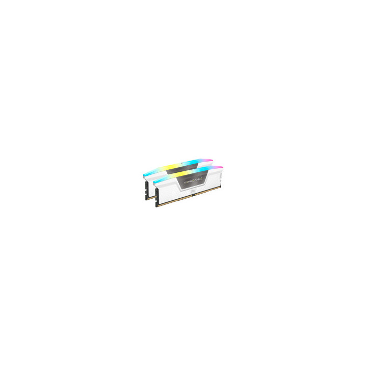 CORSAIR VENGEANCE RGB DDR5 32GB (2 x 16GB) DDR5 6400 CL32-40-40-84 1.40V Intel XMP & AMD EXPO - White
