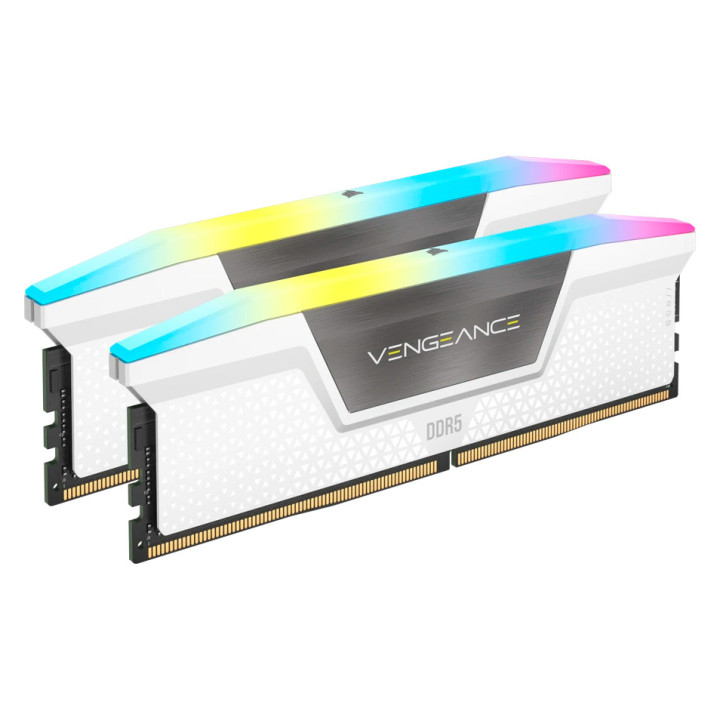 CORSAIR VENGEANCE RGB DDR5 32GB (2 x 16GB) DDR5 6400 CL32-40-40-84 1.40V Intel XMP & AMD EXPO - White