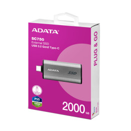 ADATA EXT SSD SC750 2TB USB-C