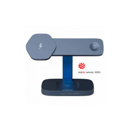 CANYON Wireless Charging Station Hexagon 310 3in1 DarkGrey/Blue