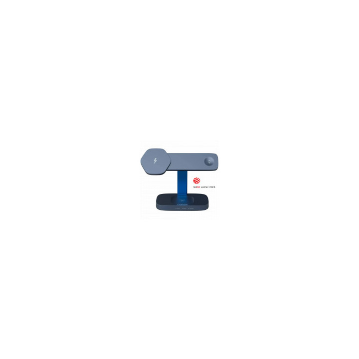 CANYON Wireless Charging Station Hexagon 310 3in1 DarkGrey/Blue