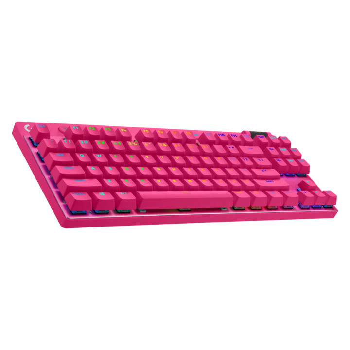 LOGITECH G PRO X TKL LIGHTSPEED Mechanical Gaming Keyboard - MAGENTA - US INT'l - TACTILE