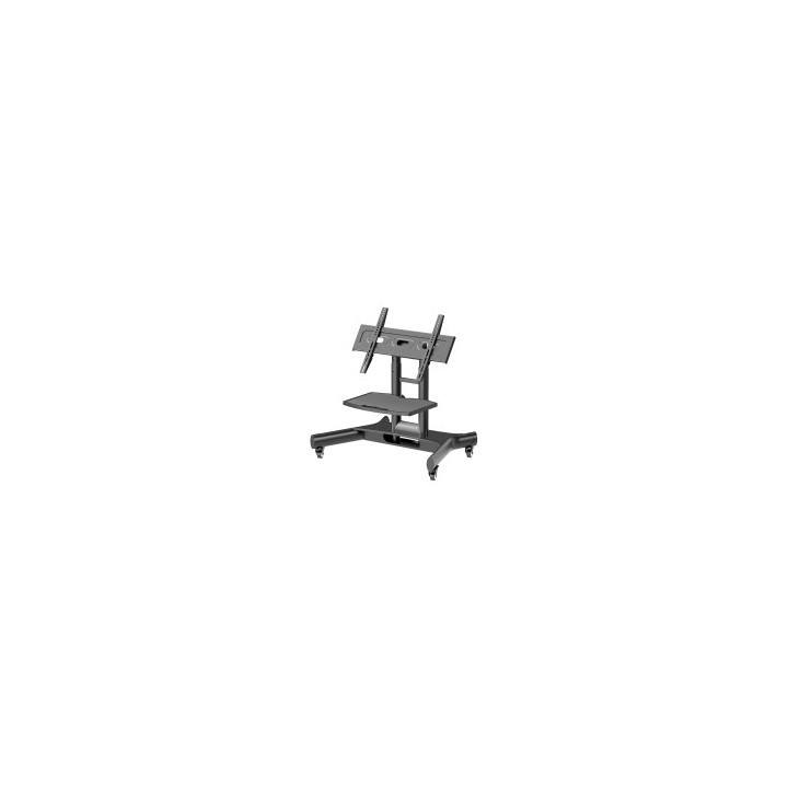 ONKRON Tilting Mobile TV Stand for 32'' – 70 Inch LCD LED OLED TV Screens & Touch Panels Rolling TV Cart on Wheels with Shelf