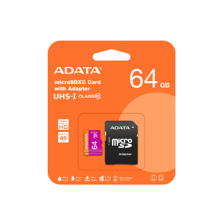 Micro SD+A 64GB A-DATA CL.10