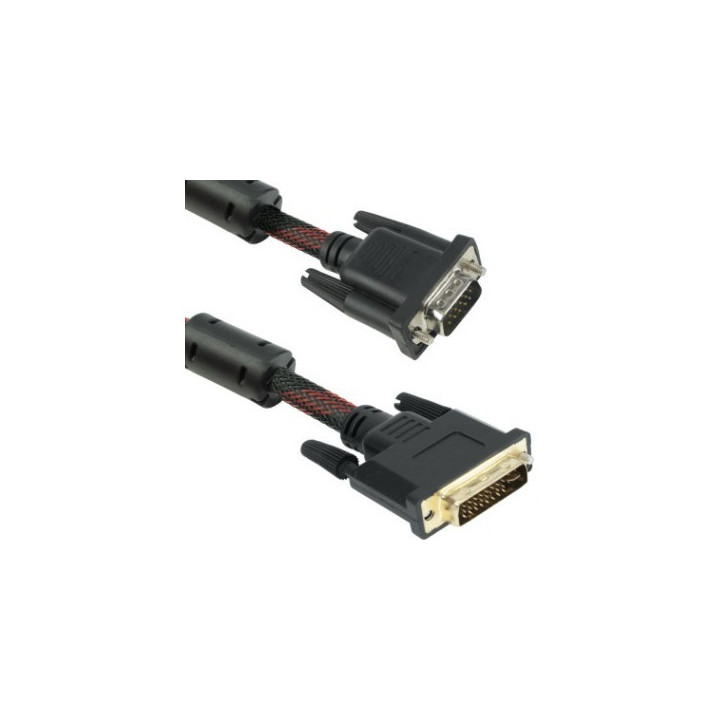 Кабел DVI-I-VGA M/M 1.5m
