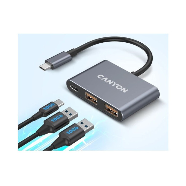 CANYON хъб USB3.0 HUB 3 port+C