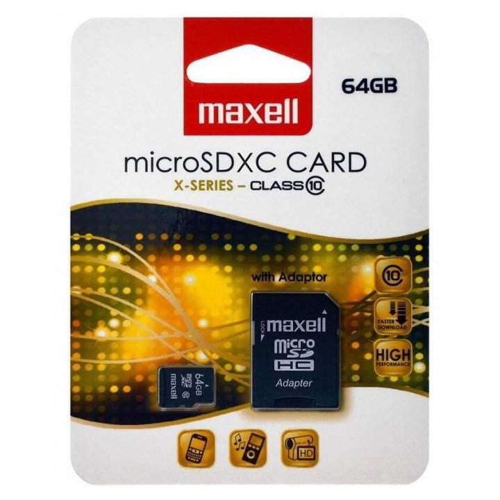Micro SD 64GB MAXELL CL.10