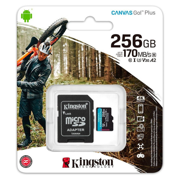 Micro SD+A 256GB Kingston GO+