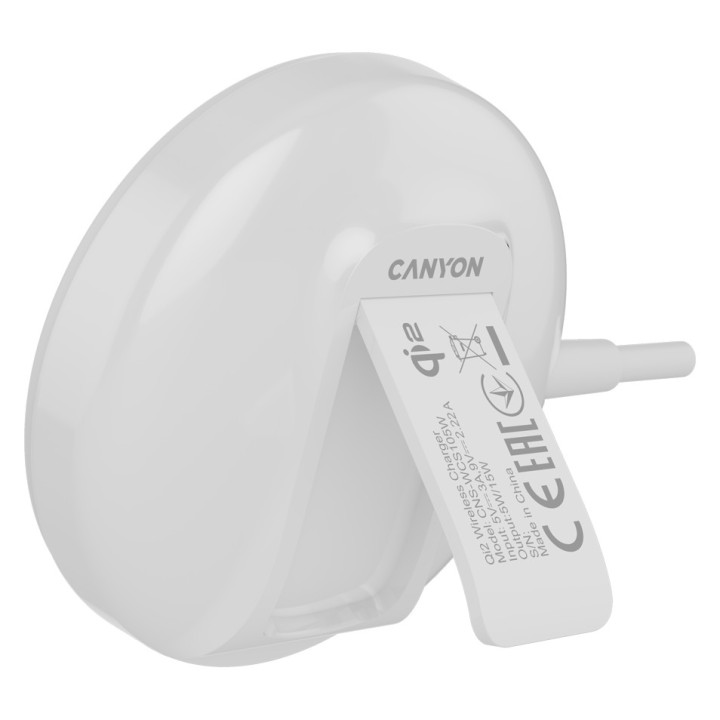 CANYON wireless charger WS-105 15W Qi2 White