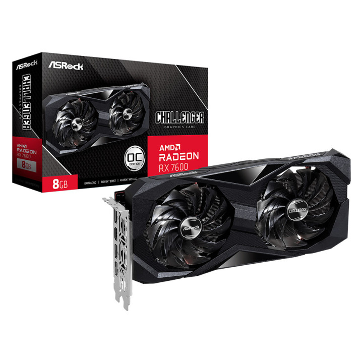 ASROCK Video Card AMD Radeon RX-7600 Challenger 8GB GDDR6 128bit
