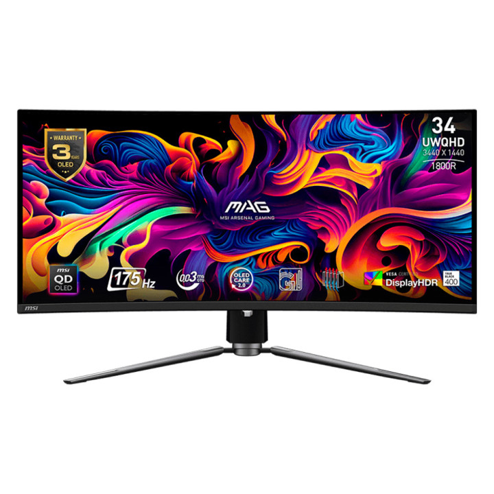 MSI MAG 341CQP QD-OLED Curved Gaming Monitor