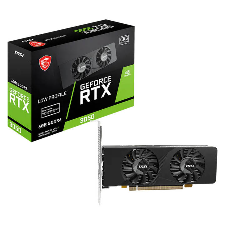 MSI Video Card Nvidia GeForce RTX 3050 LP E 6G OC