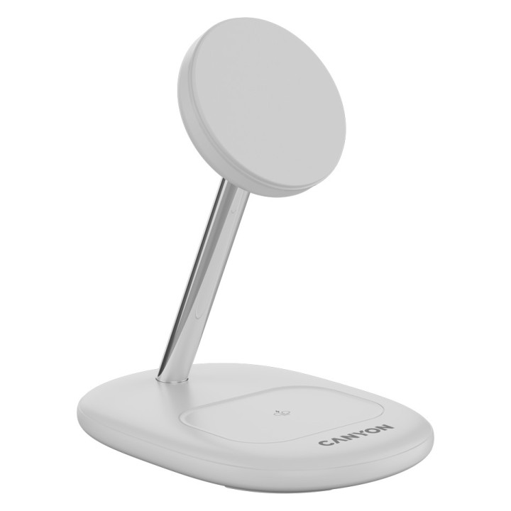 CANYON wireless charger WCS-205 15W Qi2 2in1 White