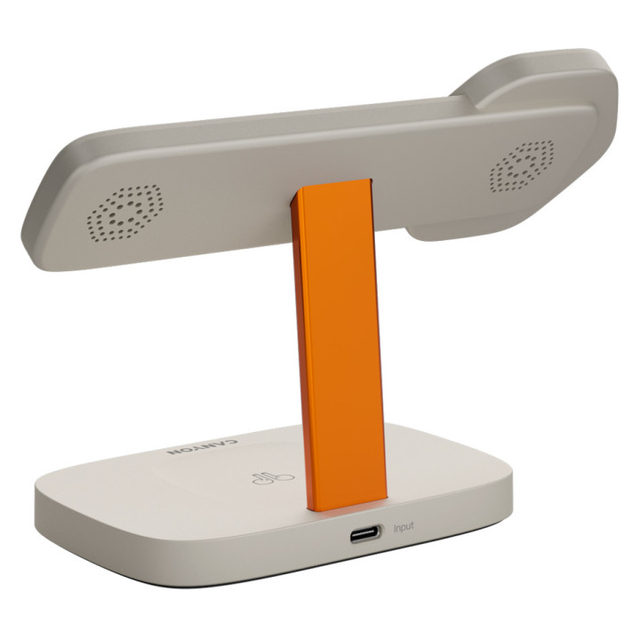 CANYON Wireless Charging Station Hexagon 310 3in1 LightGrey/Orange