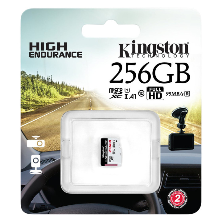 Kingston 256GB microSDXC Endurance 95R/45W C10 A1 UHS-I Card Only
