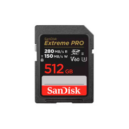 SANDISK Extreme PRO 512GB V60 UHS-II SD cards