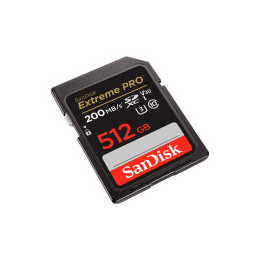 SANDISK Extreme PRO 512GB SDXC Memory Card + 2 years RescuePRO Deluxe up to 200MB/s & 140MB/s Read/Write speeds