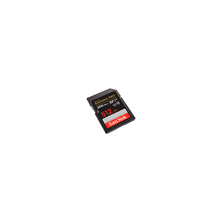 SANDISK Extreme PRO 512GB SDXC Memory Card + 2 years RescuePRO Deluxe up to 200MB/s & 140MB/s Read/Write speeds